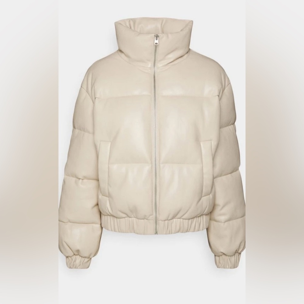 Abercrombie & Fitch CINCHED CUFF MINI PUFF - Winter Jacket beige size M - Picture 4 of 14
